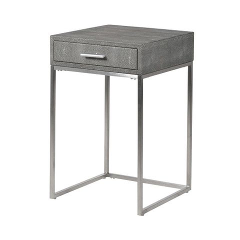 Shagreen Side Table With Drawer | Sweetpea & Willow for Choosing the Perfect Black Faux Shagreen End Table for Your Home